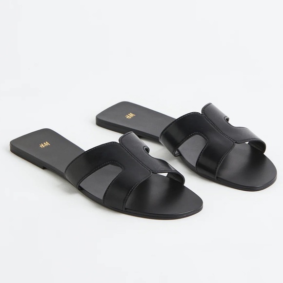 H&M Shoes - H&M black cutout slide sandals strapped